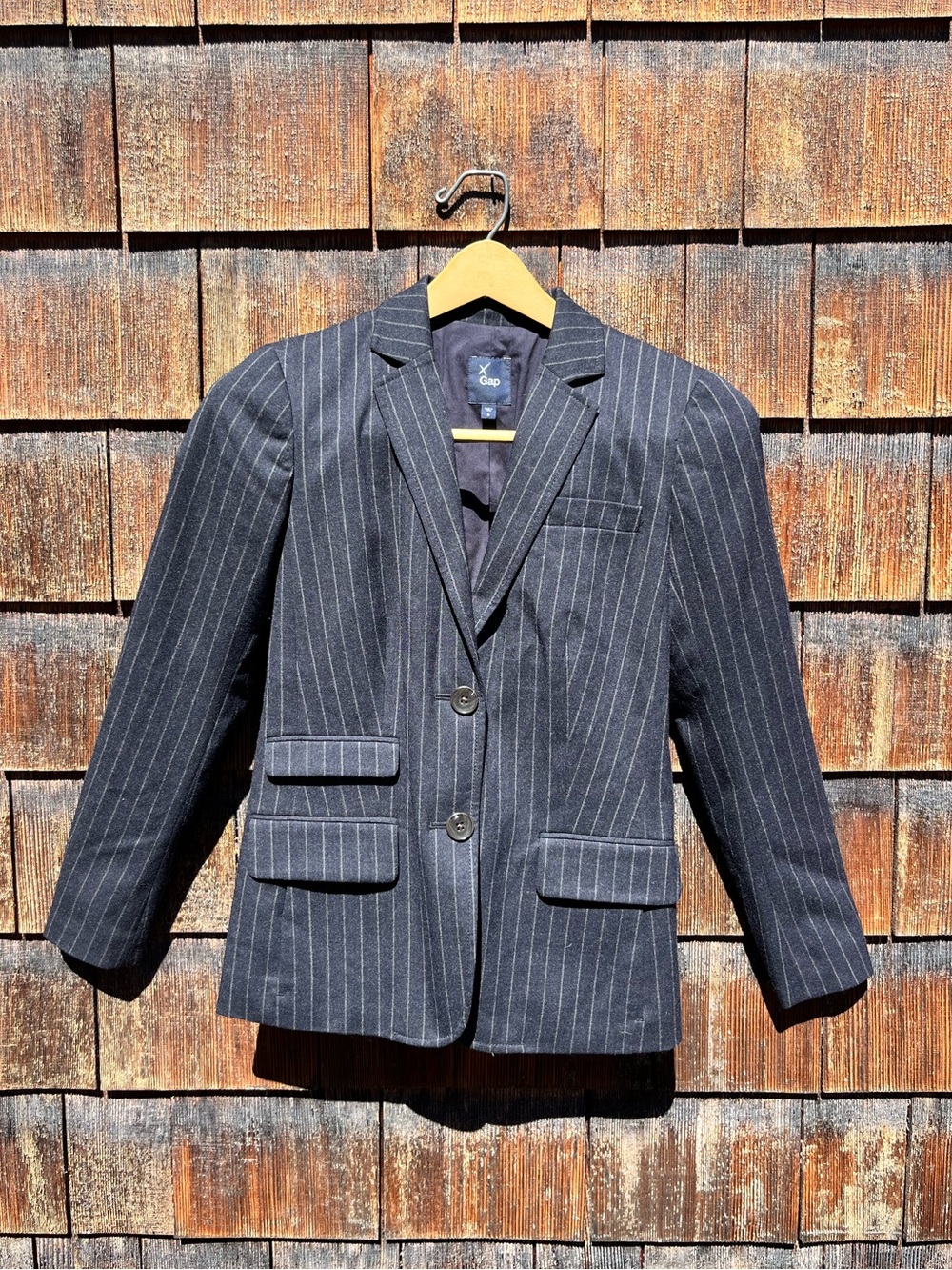 GAP Navy Pinstripe Blazer